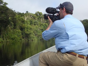 Cinegrafista registra imagens em reserva no Mato Grosso