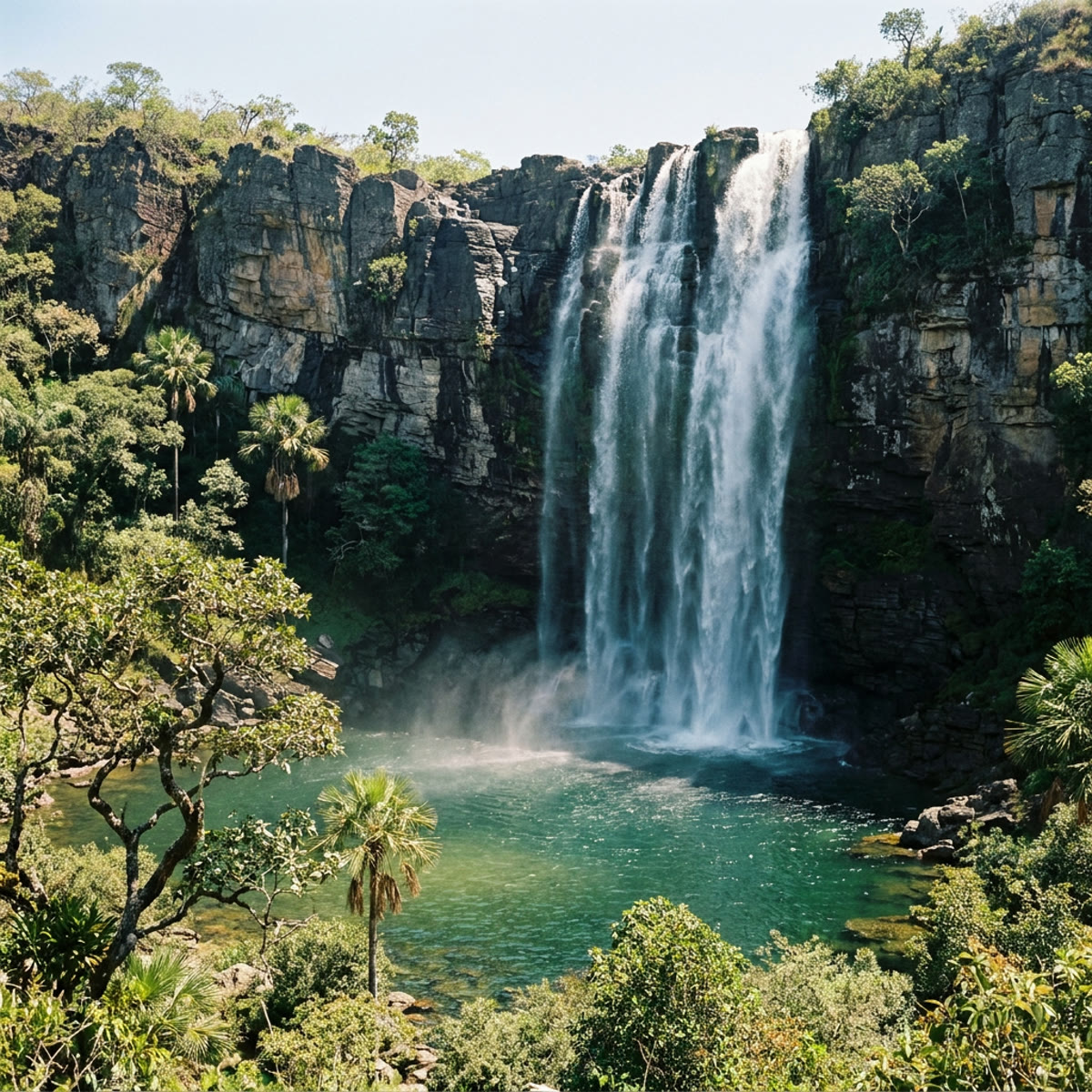 Cachoeira na Chapada dos Veadeiros